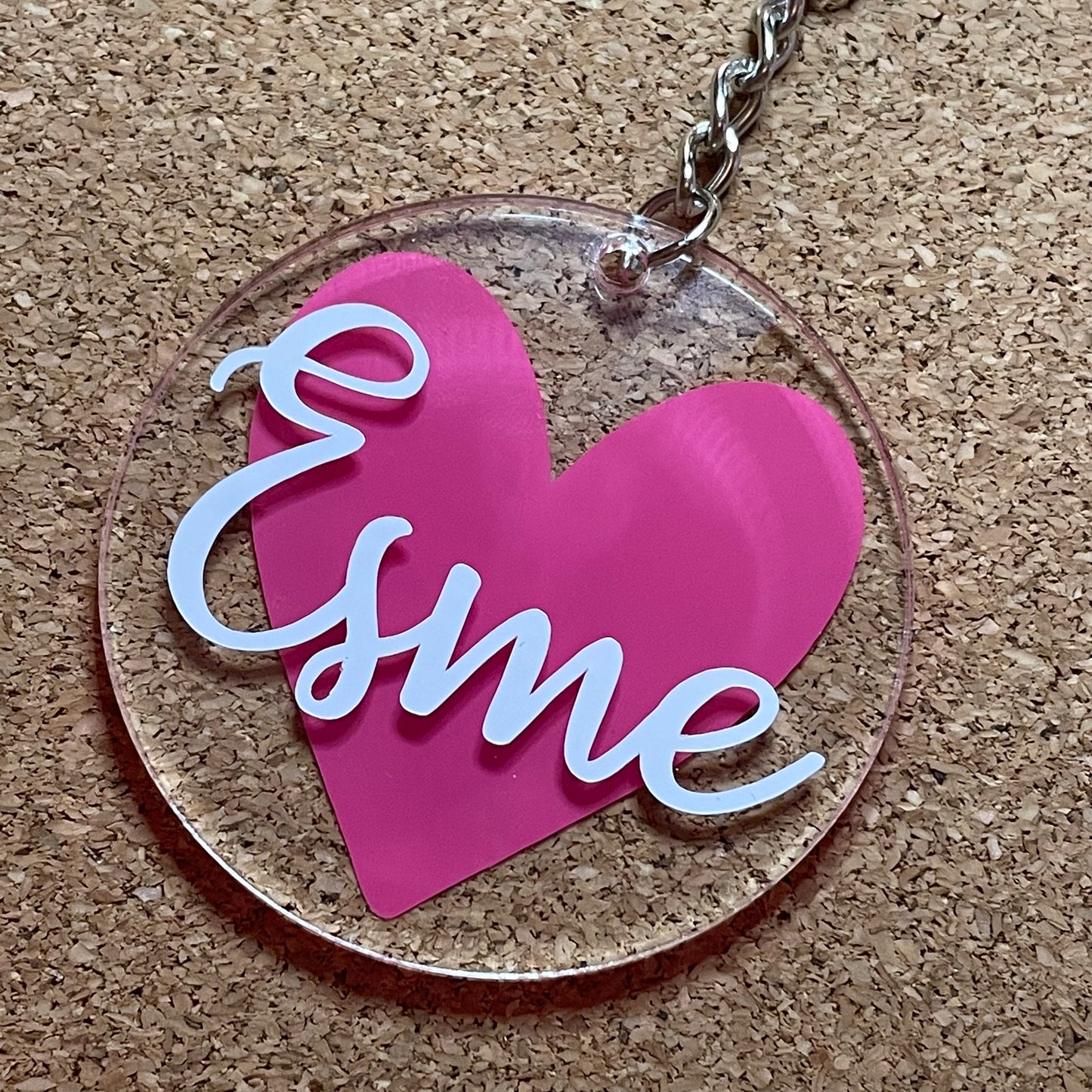 Personalised Heart Keyring
