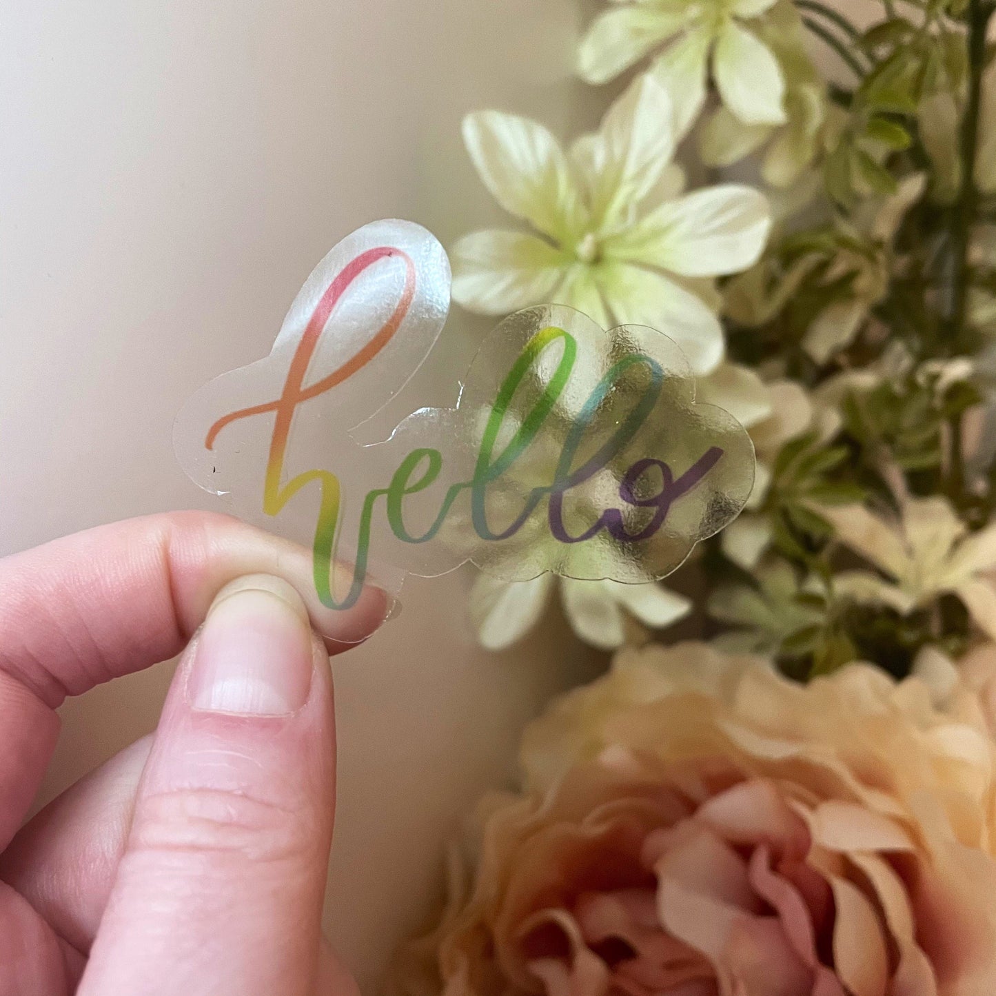 Rainbow Hello Sticker