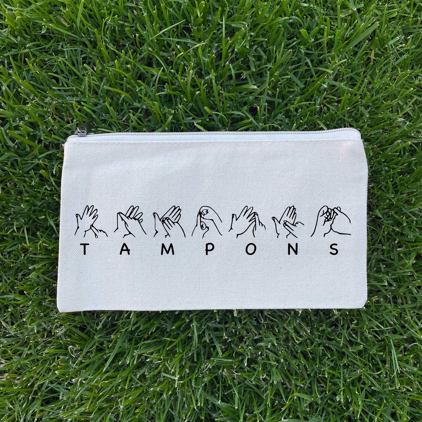Personalised BSL Canvas Zip Pouch