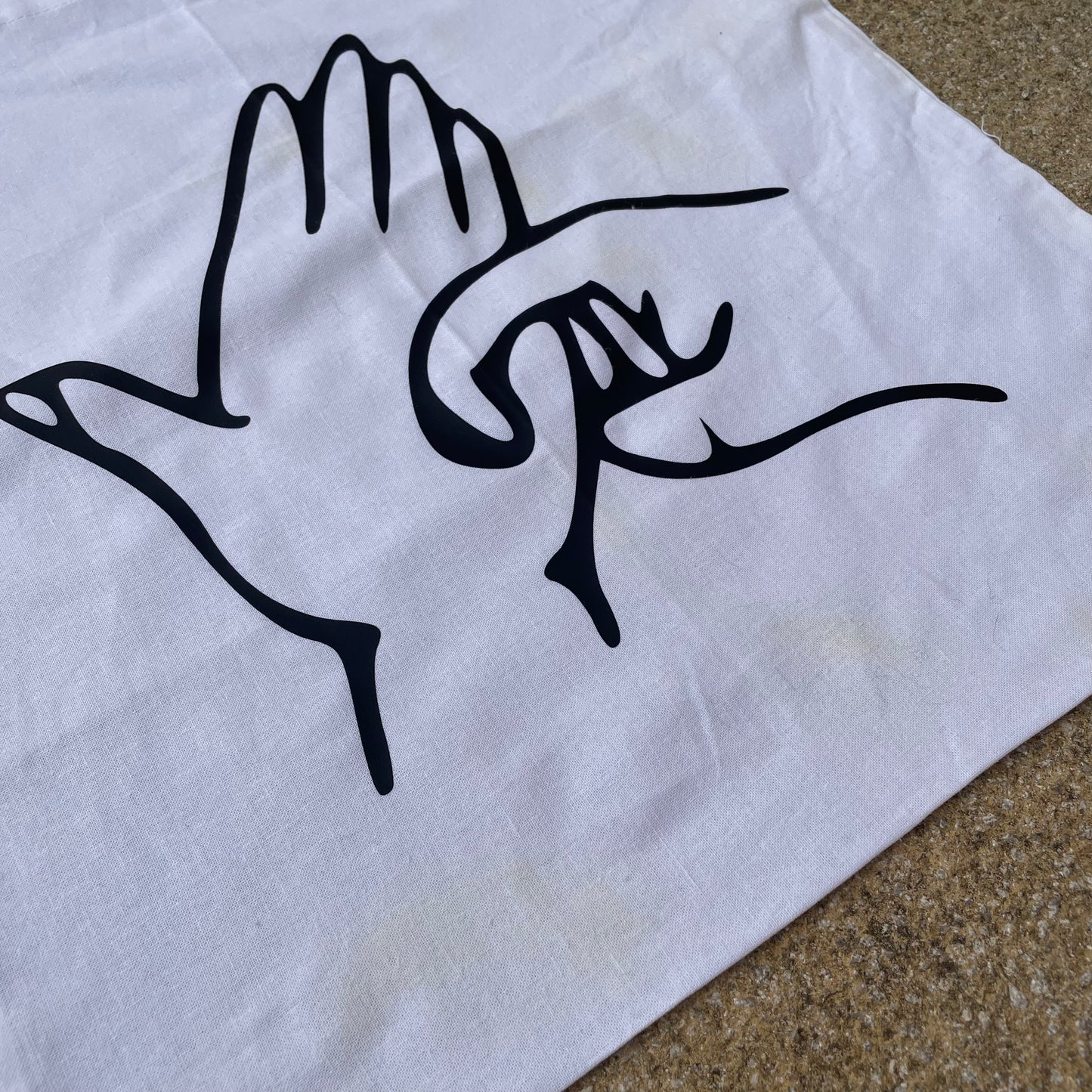 **SECONDS** White BSL letter “R” tote bag
