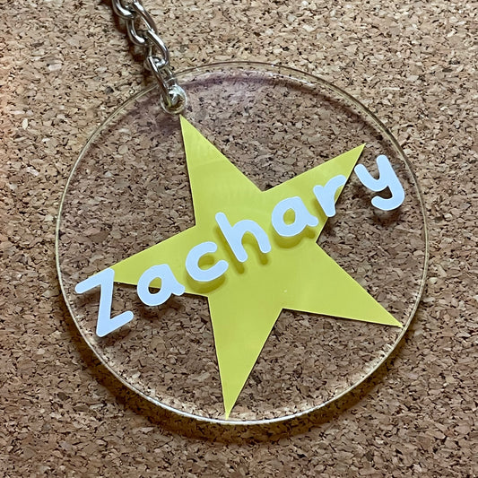 Personalised Star Keyring