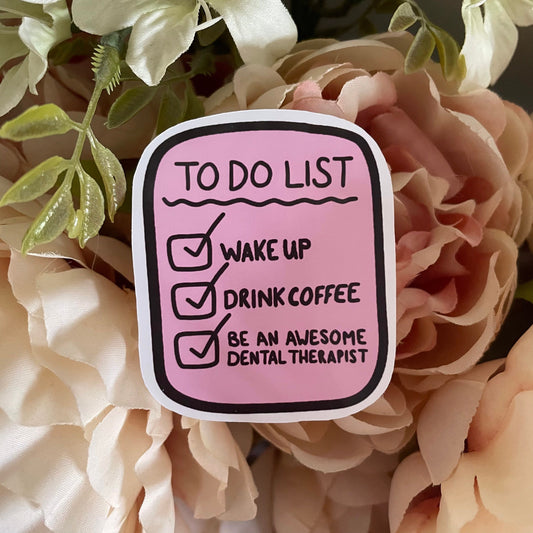 To Do List Dental Sticker