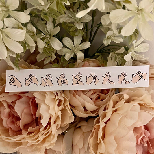 Personalised BSL Name Sticker