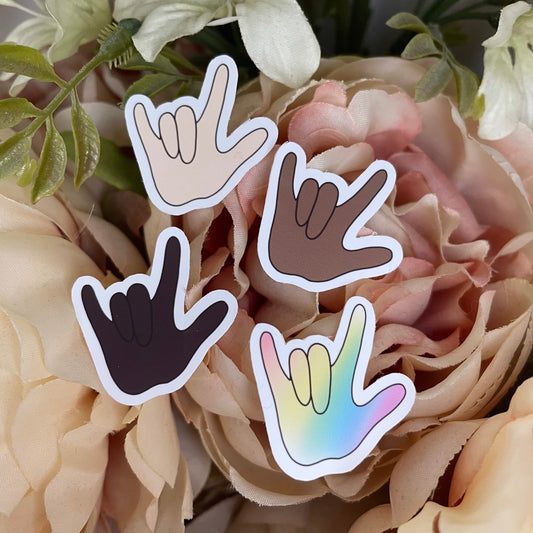 BSL/ASL I Love You Sign Sticker