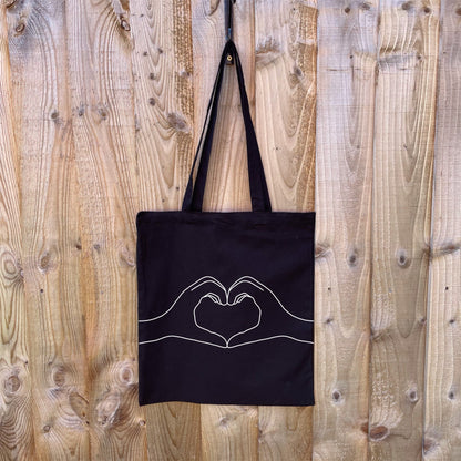 Heart Hands Cotton Bag