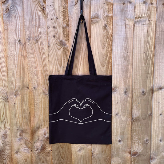 Heart Hands Cotton Bag