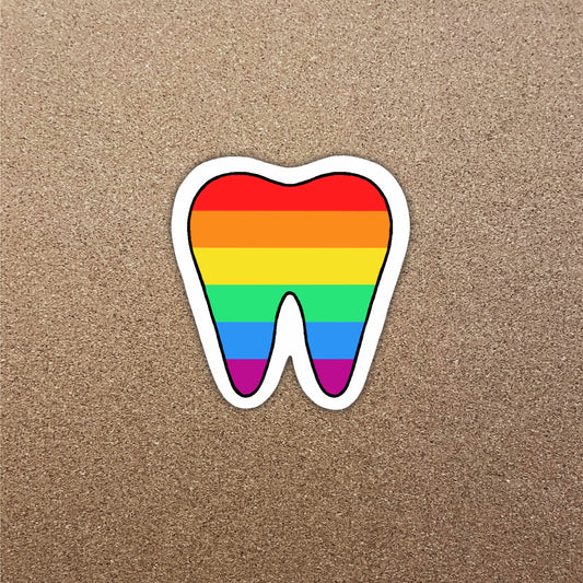 Rainbow Tooth Sticker