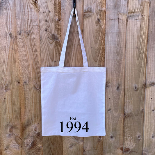 Est. (your year) Personalised Cotton Bag