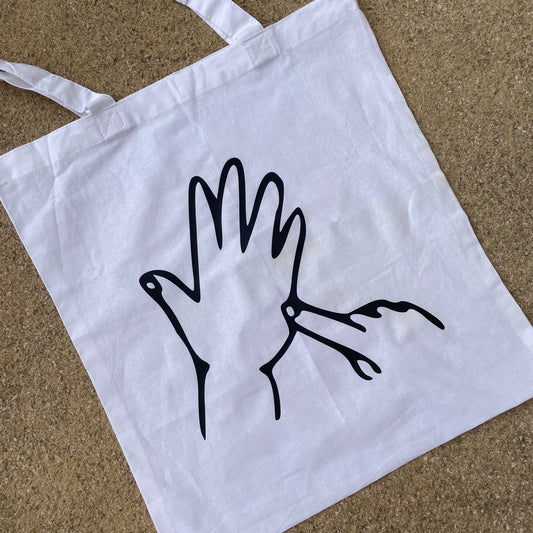 **SECONDS** White BSL letter “T” tote bag